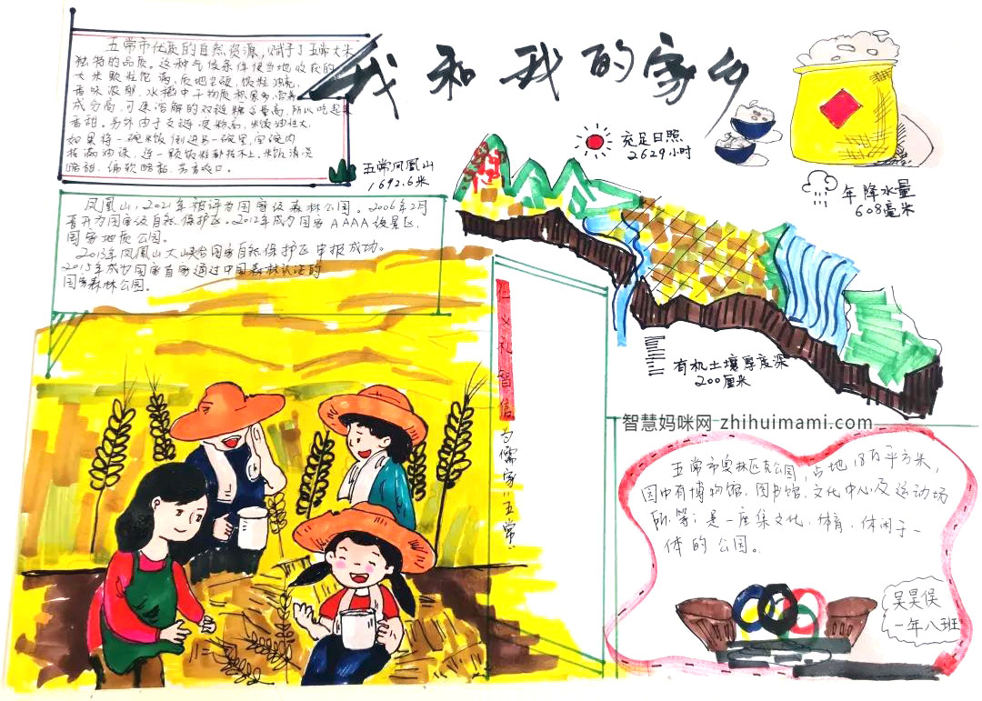 我和我的家乡手抄报绘画一等奖-图7