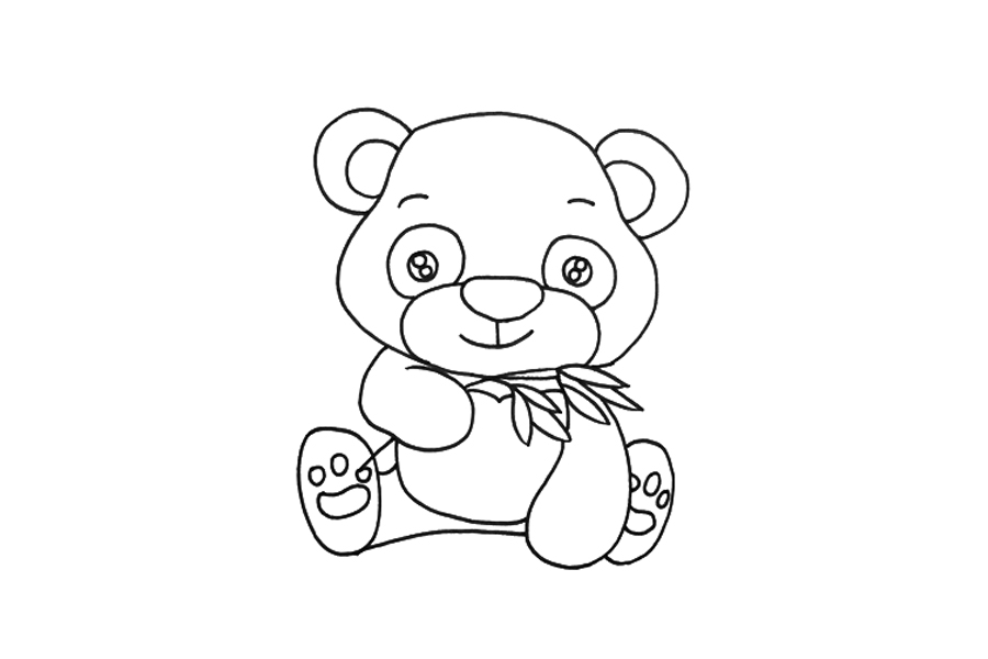 一步一步学画大熊猫-图4