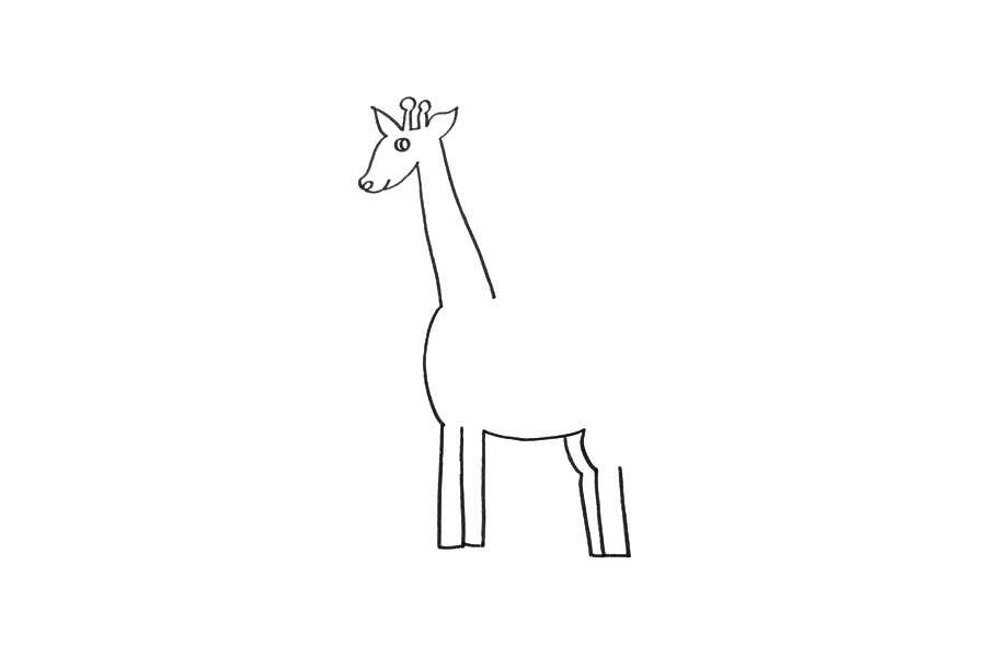 怎么画长颈鹿简笔画-图2