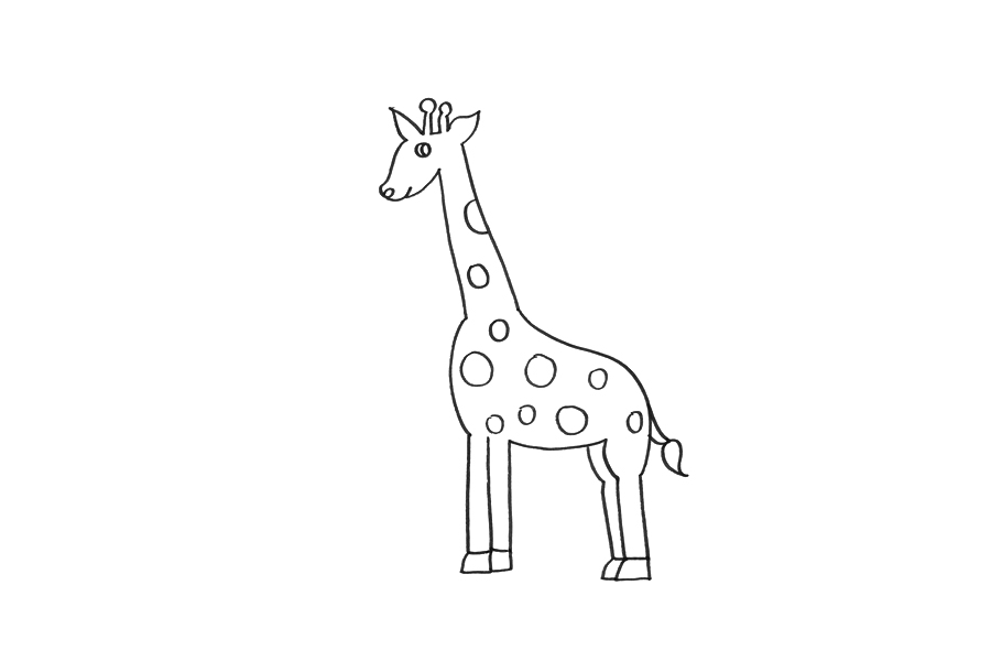 怎么画长颈鹿简笔画-图3