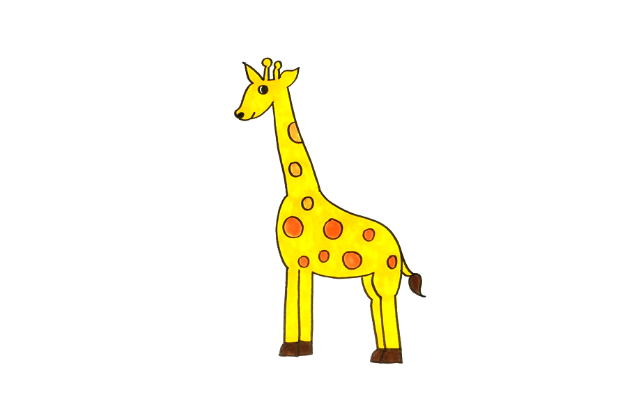 怎么画长颈鹿简笔画