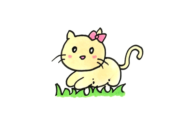 怎么画小猫简单