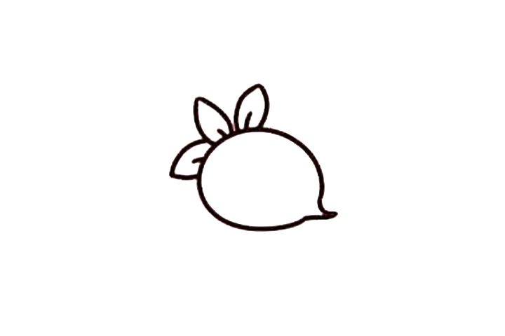 可爱蔬菜简笔画 胡萝卜的画法步骤-图2