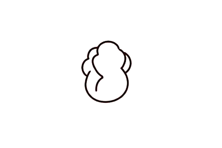 可爱蔬菜简笔画 大白菜怎么画-图1