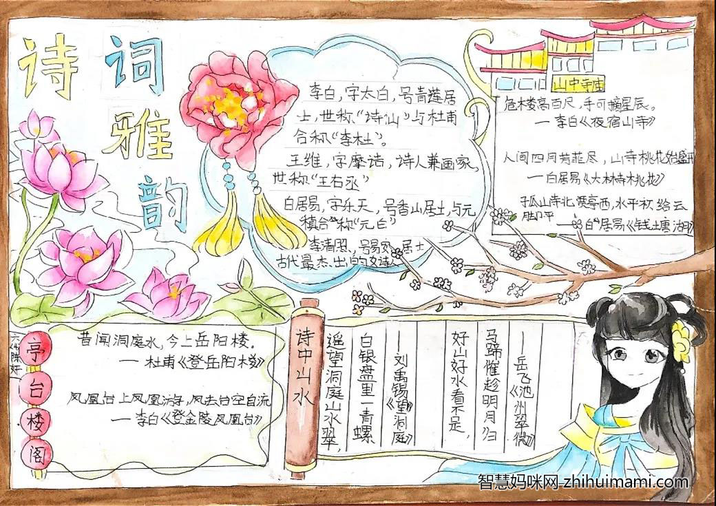 我爱古诗词手抄报简单又漂亮-图6