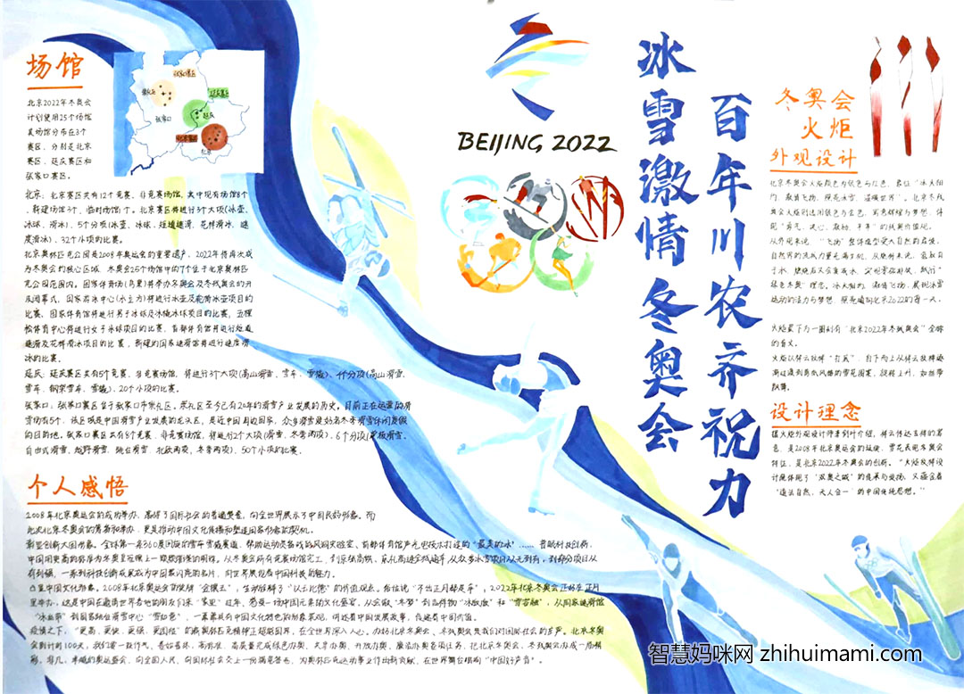 9张漂亮的相约冬奥会手抄报-图7