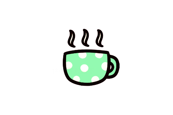 热腾腾的咖啡怎么画