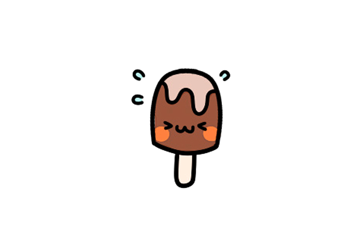 可爱的巧克力冰棍怎么画