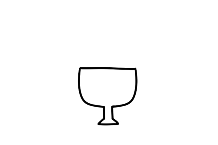 一杯可爱的冰淇淋球简笔画画法-图1