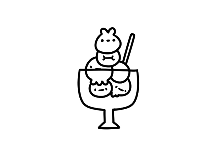 一杯可爱的冰淇淋球简笔画画法-图3
