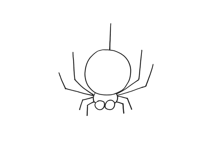 蜘蛛怎么画简单-图2