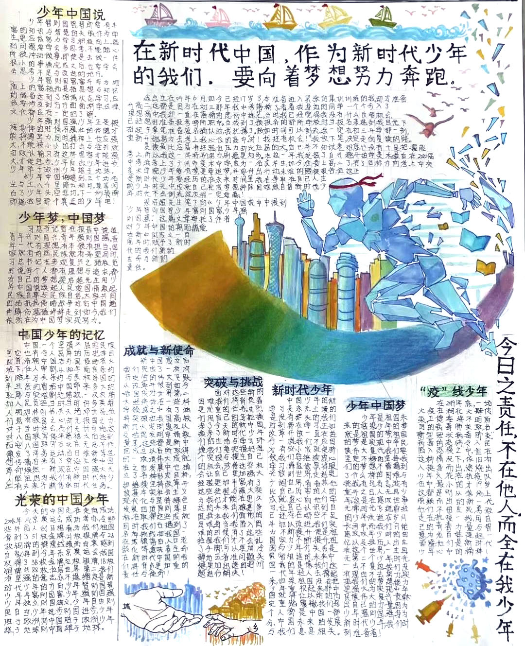 科技创新，奋进中国梦手抄报-图8