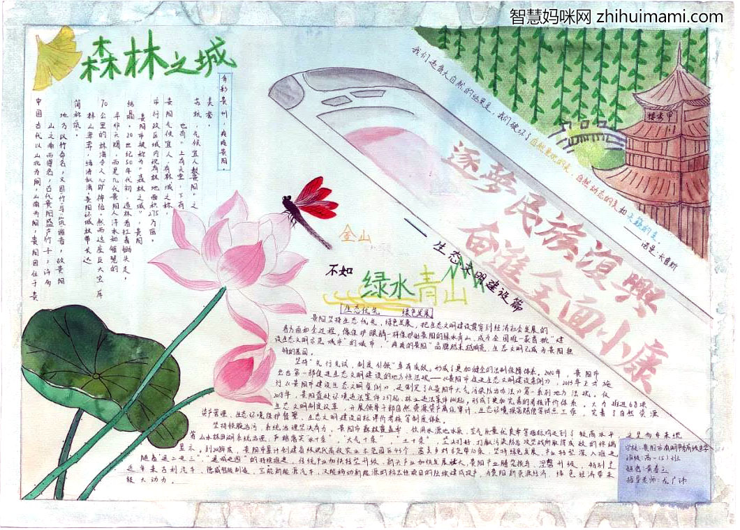 9张关于生态文明的手抄报绘画-图10