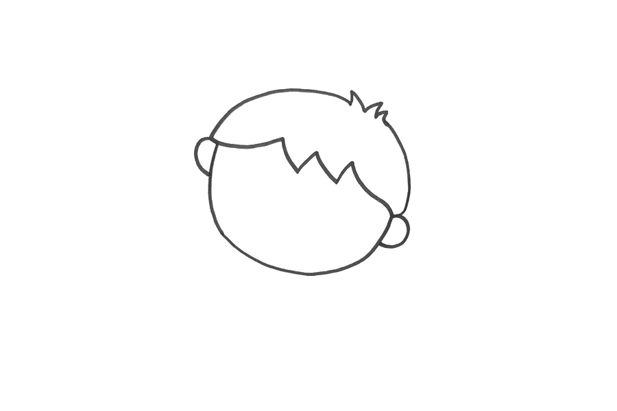 开心的小男孩怎么画简单-图2