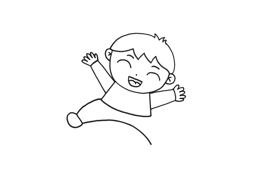 开心的小男孩怎么画简单-图6