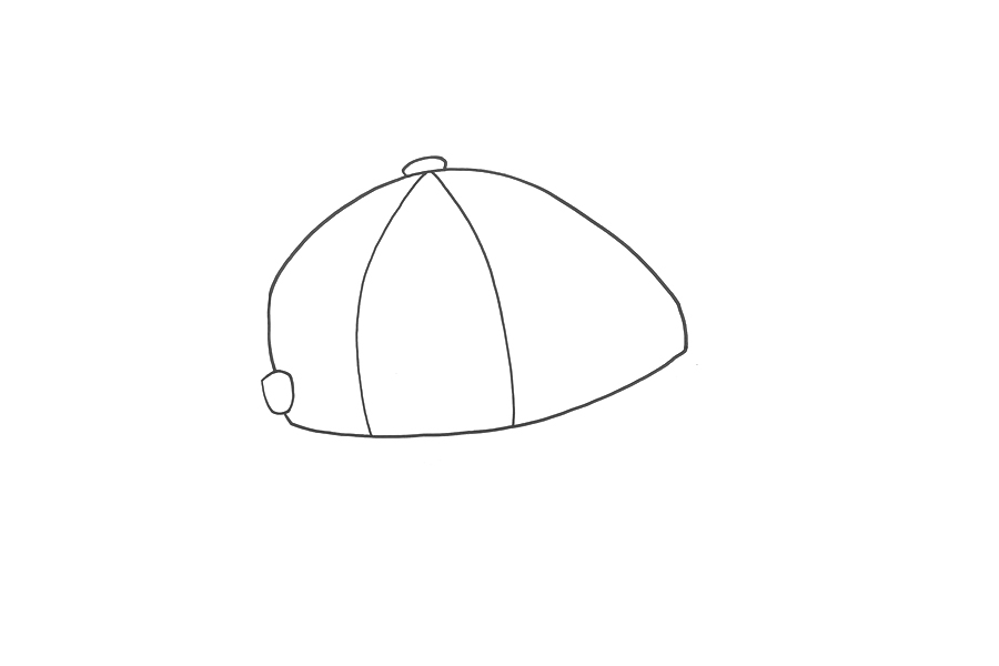 鸭舌帽怎么画-图1