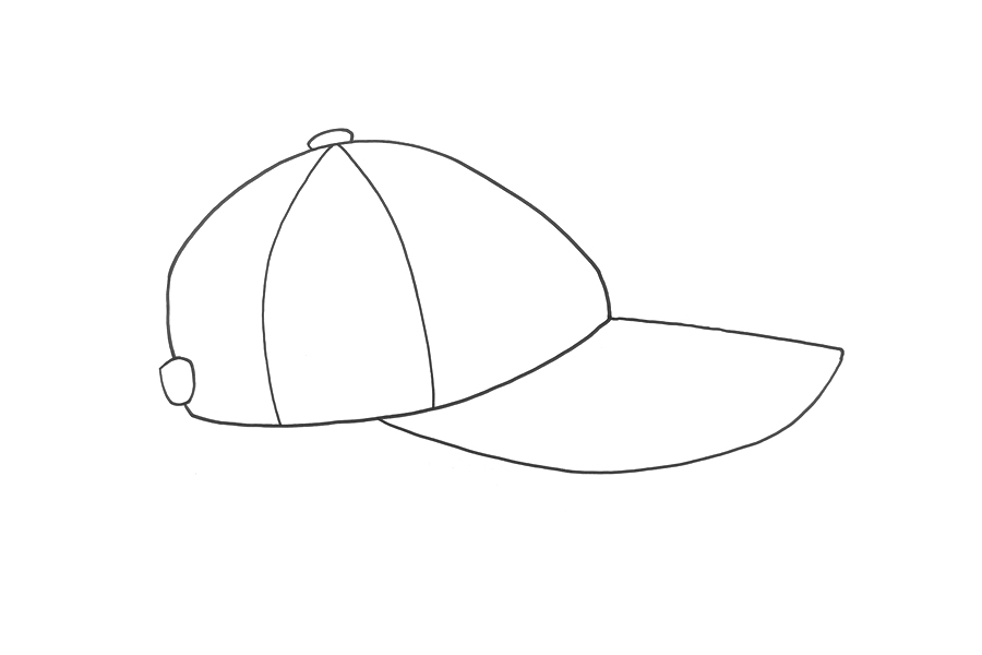 鸭舌帽怎么画-图2