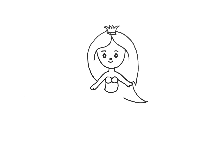 简单的美人鱼怎么画-图2