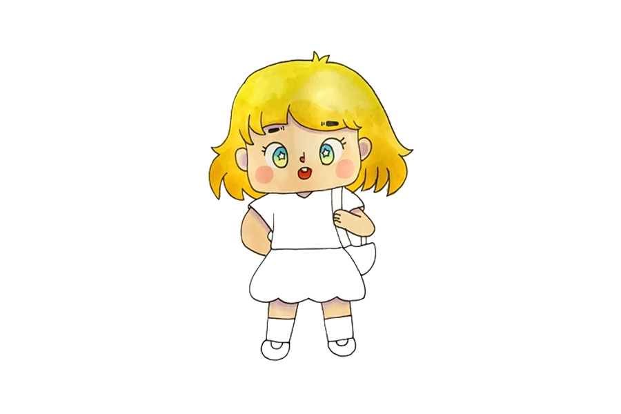 一步一步学画可爱小女孩-图3