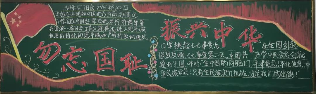 七七事变黑板报-勿忘国耻，感恩百年-图3