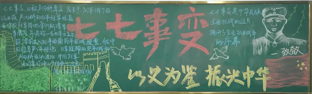 七七事变黑板报-勿忘国耻，感恩百年-图9