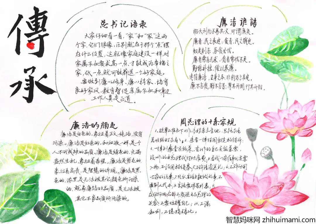家风家训主题手抄报-图3