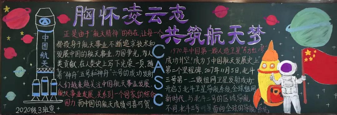 我的航天梦主题黑板报设计-图3