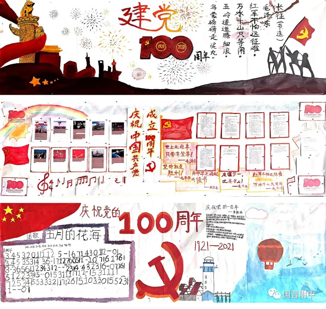 庆祝建党百年主题黑板报设计-图1