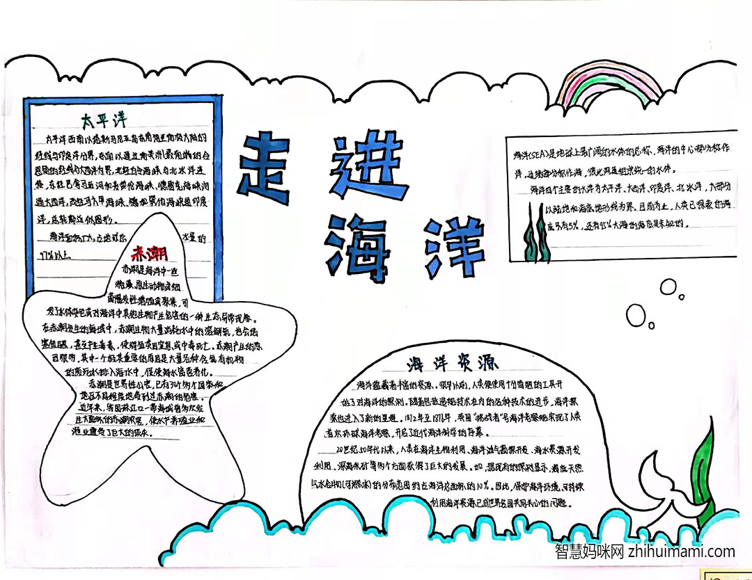 世界海洋日手抄报简单又漂亮-图8