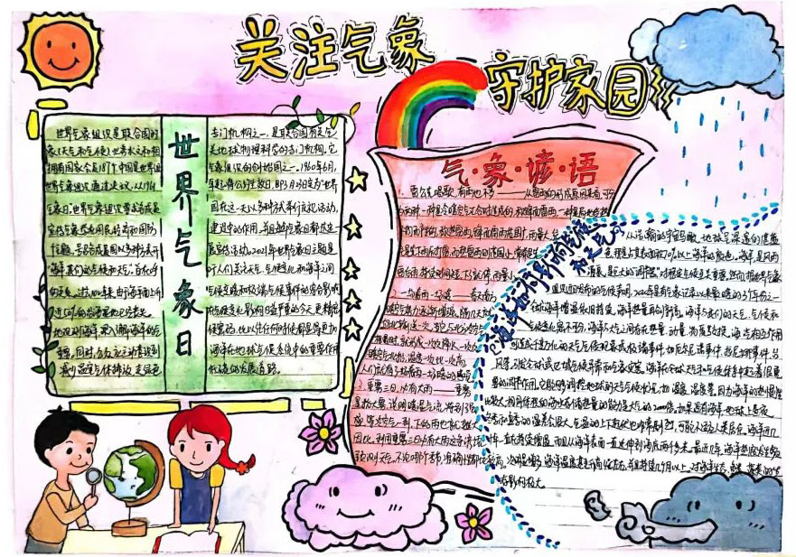 世界气象日手抄报绘画图片-图1