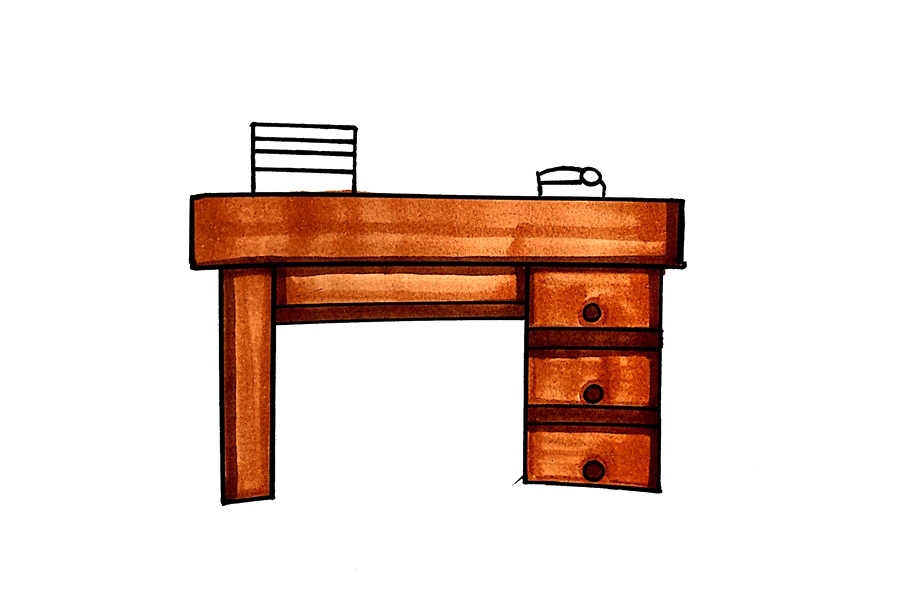 办公桌怎么画-图3