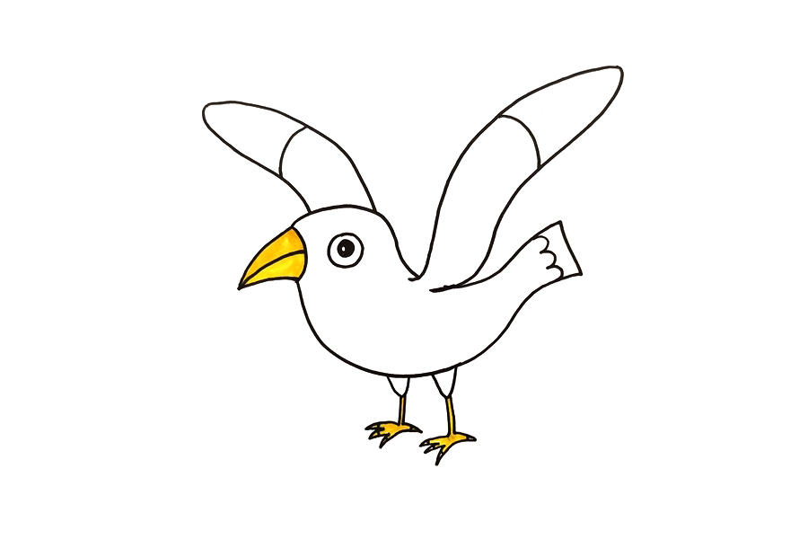 海鸥怎么画-图4