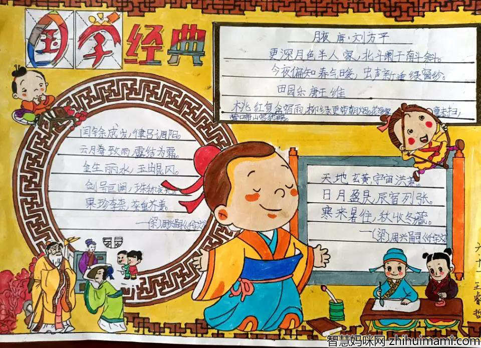 经典国学手抄报简单漂亮-图1