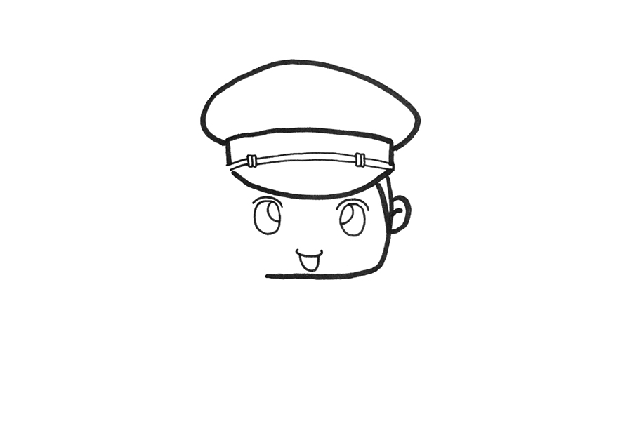 可爱交警叔叔怎么画-图1