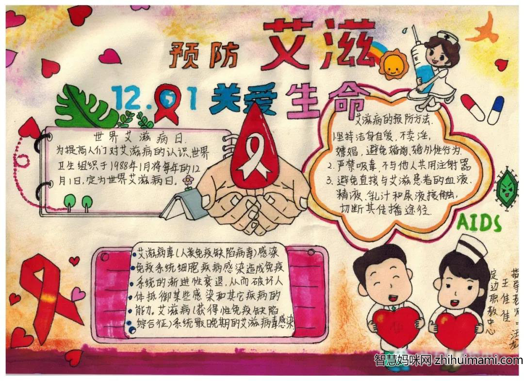 预防艾滋 关爱生命手抄报一等奖-图3