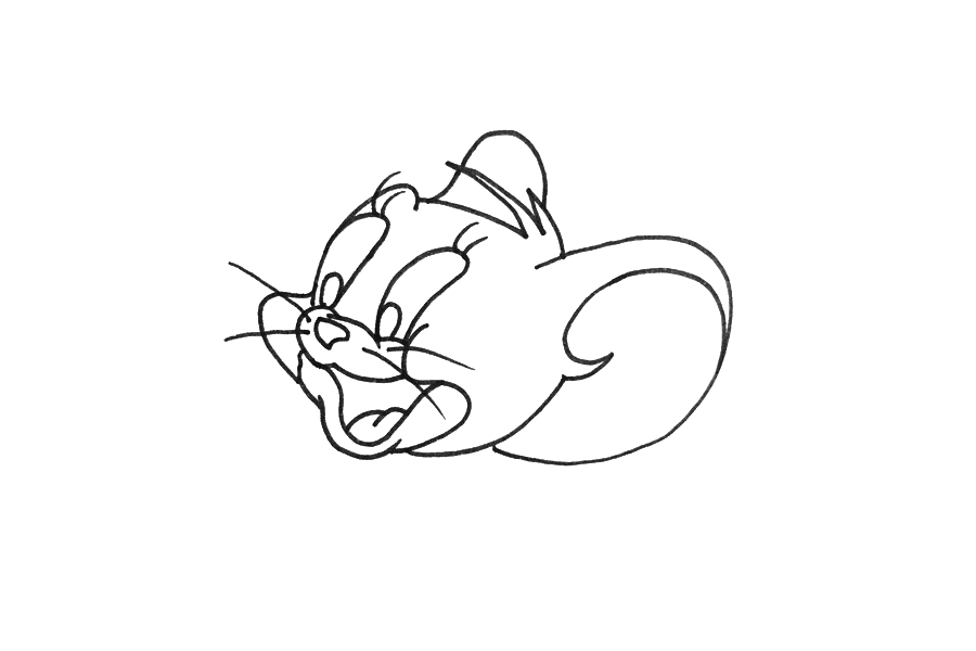 杰瑞简笔画画法步骤-图2