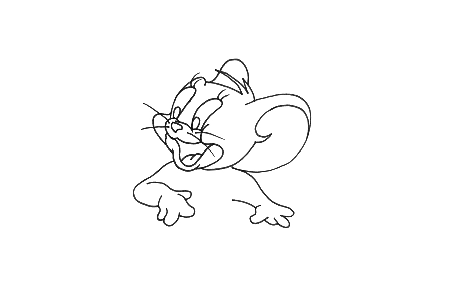 杰瑞简笔画画法步骤-图3