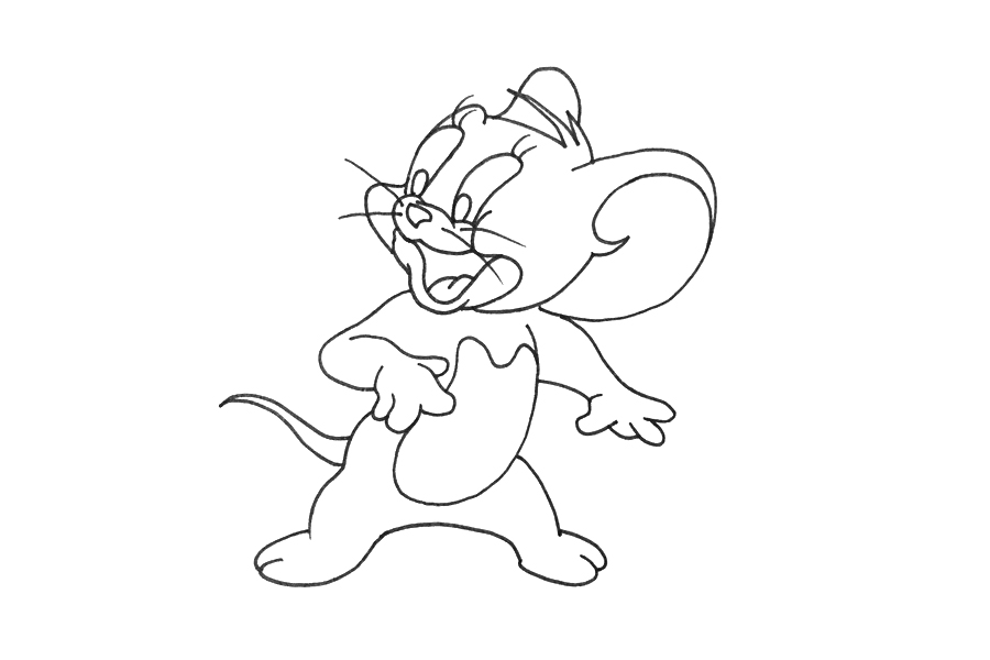 杰瑞简笔画画法步骤-图4