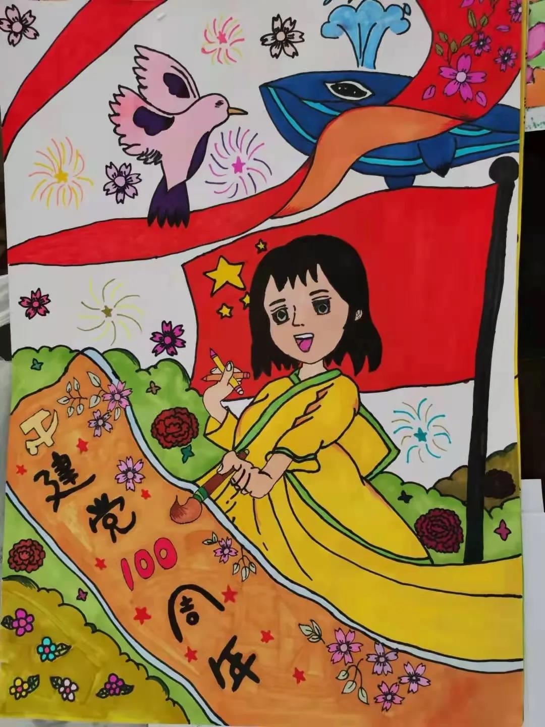 建党100周年绘画（A3竖版）-图6