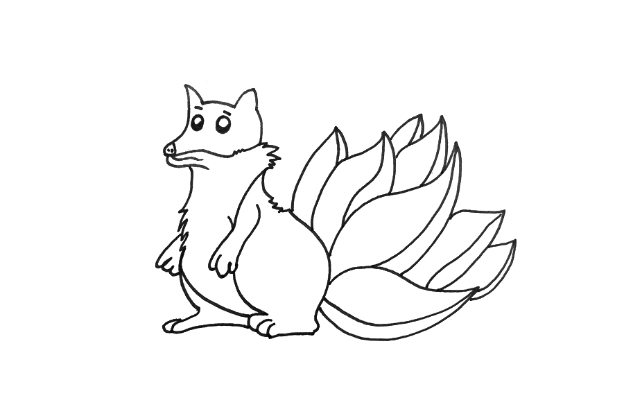 九尾狐怎么画-图3