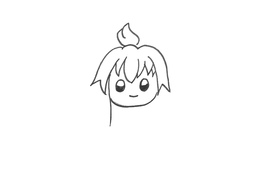 简单又可爱的小女孩简笔画画法-图1