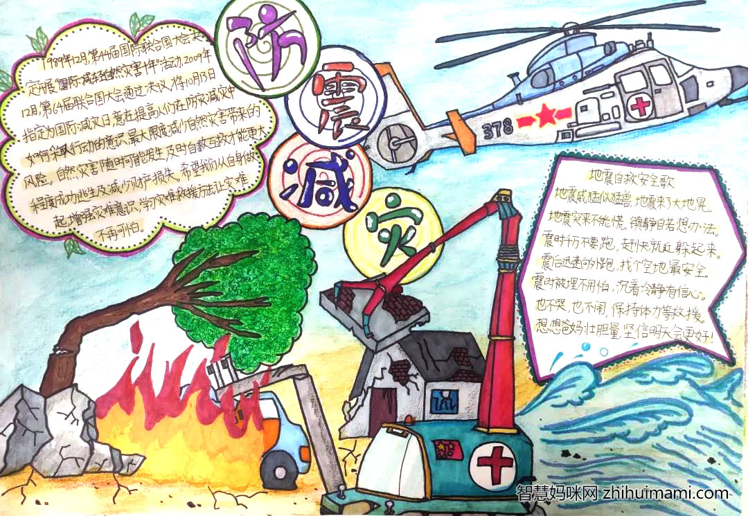 国际减灾日手抄报图片及内容-图1