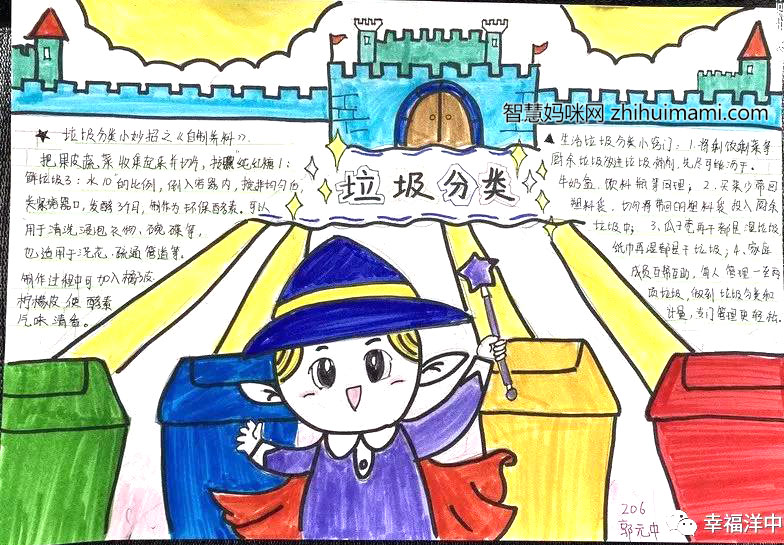 垃圾分类大家行动主题手抄报-图3