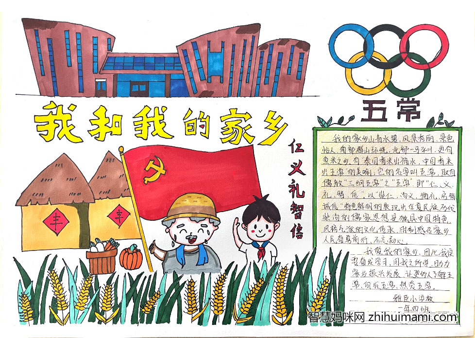 关于我的家乡手抄报绘画作品-图3