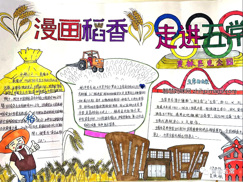 “漫画稻乡 走进五常”主题手抄报一等奖-图4