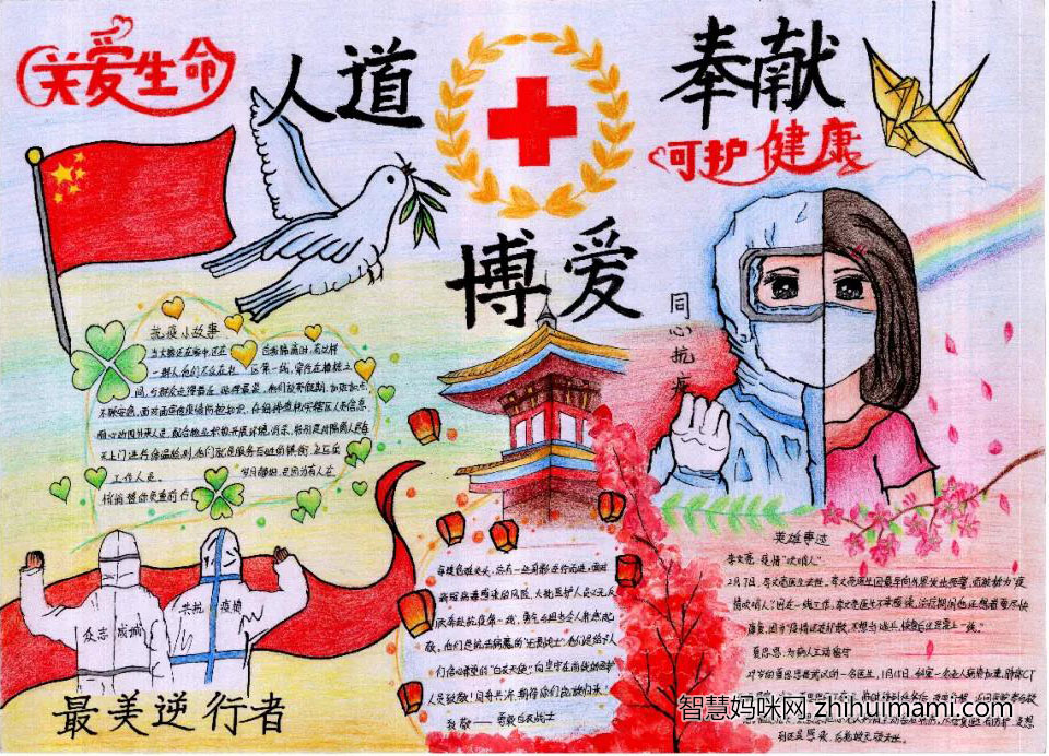 中国抗疫必胜手抄报绘画一等奖-图5