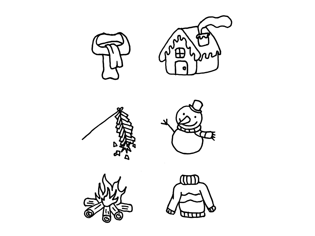 冬天春节主题简笔画-图6