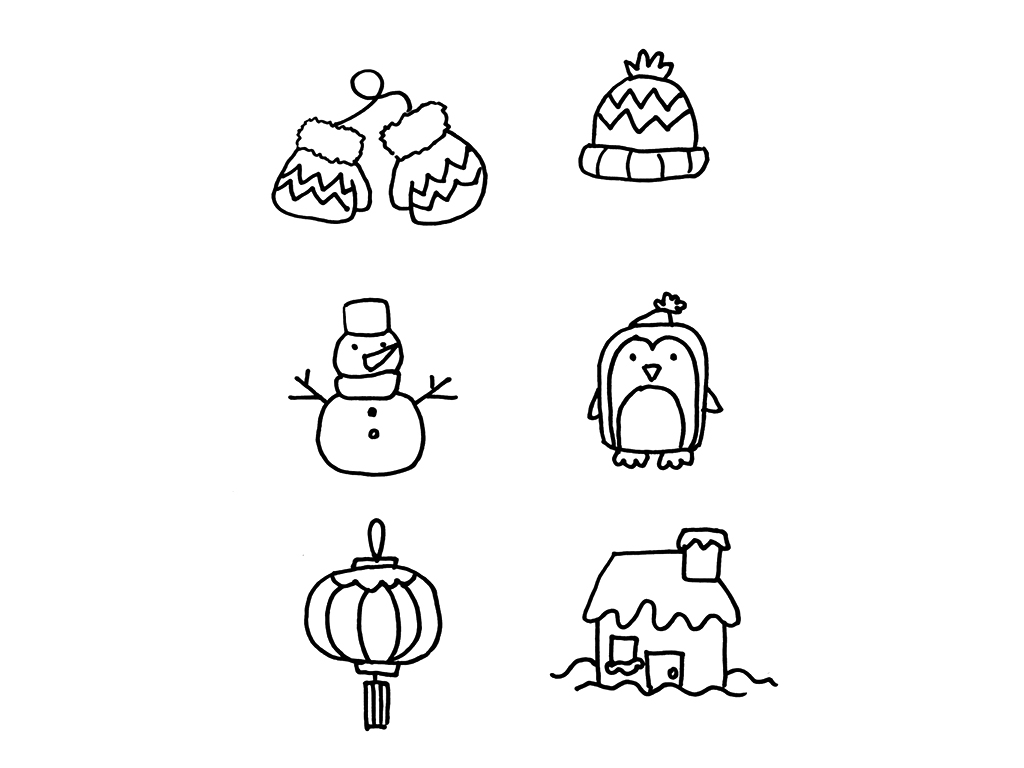 冬天春节主题简笔画-图7