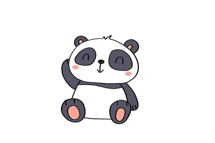 可爱的熊猫怎么画