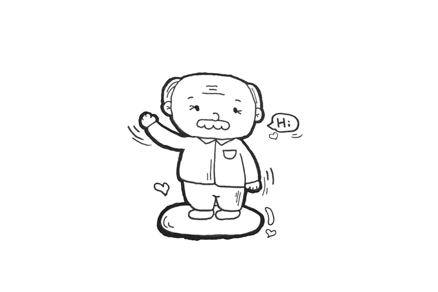 爷爷奶奶简笔画图片-图3